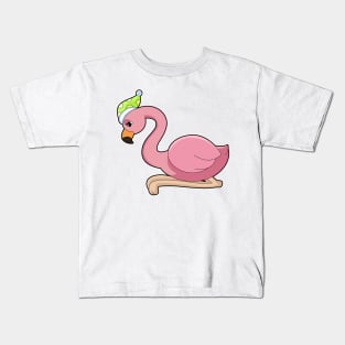 Flamingo Sleeping Nightcap Kids T-Shirt